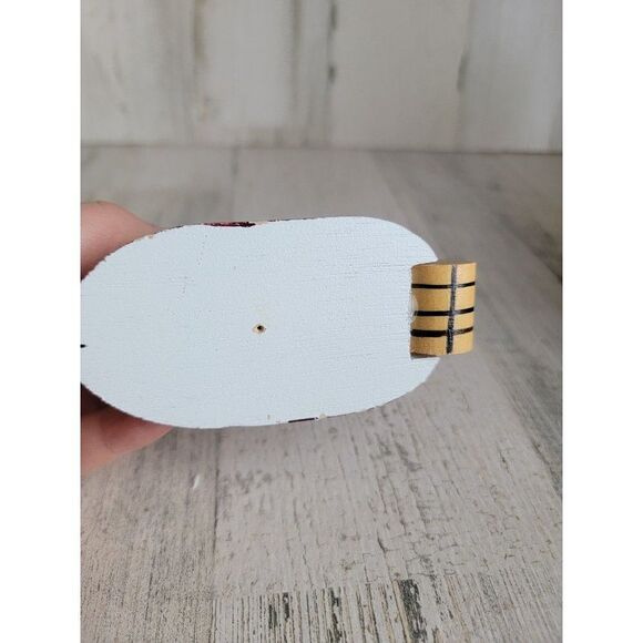 Wooden red boat fairy vintage ornament Xmas - Picture 7 of 9